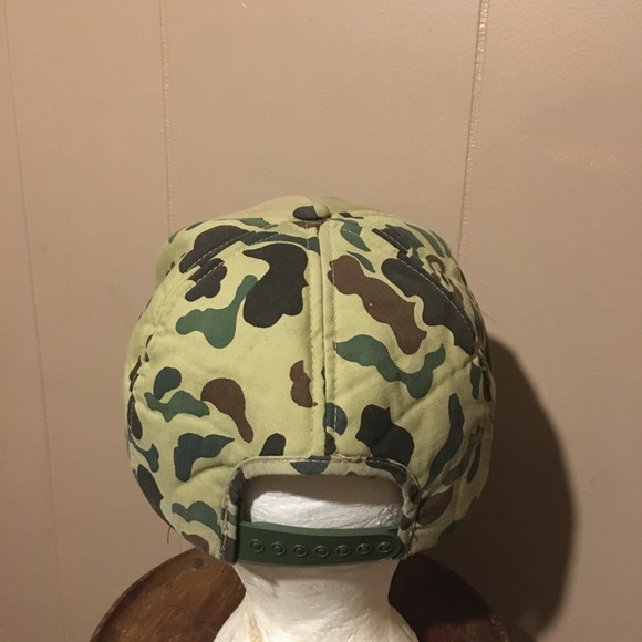 Vintage knotts island duck hunting hat vintage old school camo print SnapBack - Picture 3 of 6